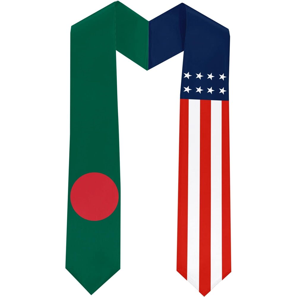4105 Bangladesh Flag International Students Graduation Sash Stole Scarves